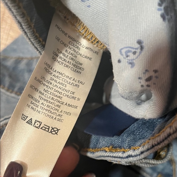 Pilcro Anthro Denim Jeans w/Contrast Stitching Buttons on Bottom Detail Size 32 - Picture 3 of 11